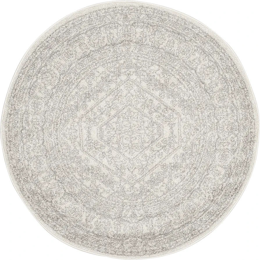 SAFAVIEH Adirondack Collection 9' Round Ivory / Silver ADR108B Oriental Medallion Non-Shedding Di... | Amazon (US)