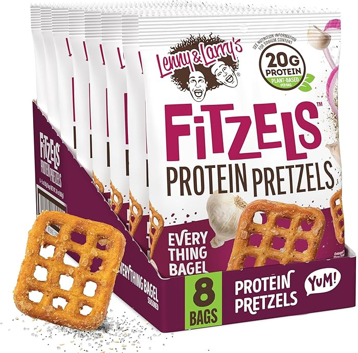 Lenny & Larry's Everything Bagel FITZELS- Savory Pretzel Snacks Incredibly Tasty, High Protein Sa... | Amazon (US)