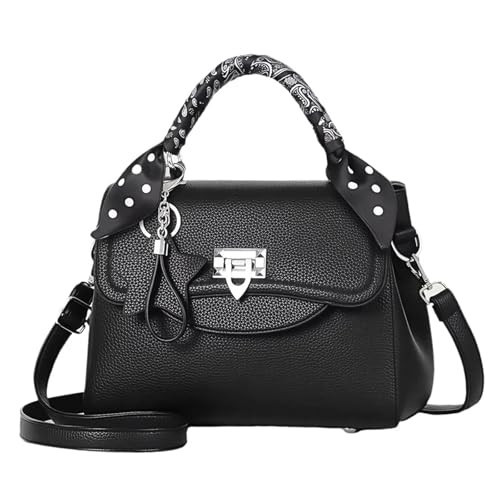 Tigpoy Women’s Satchel Handbag, Satchel Purses for Women, Stylish Style Bag with Adjustable Crossbody Strap, Daily Shoulder Bags, Top Handle Shoulder Bag Multi Pocket Purse (Black) | Amazon (US)