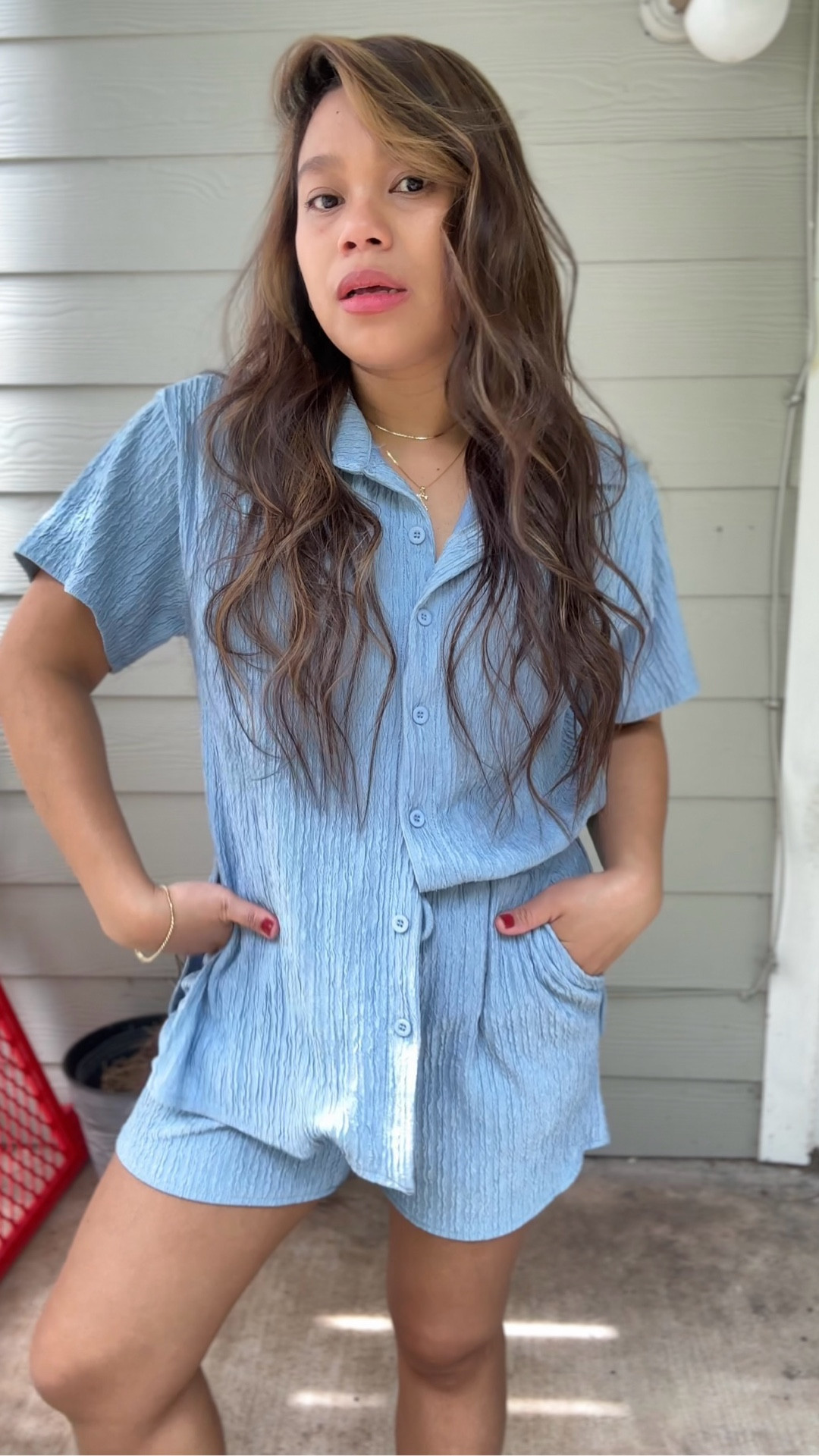 this set has been in my closet and every spring i keep reaching for it 💙  

it’s just one of those outfits—comfy, easy, and still feels put together ✨  

It’s selling out so fast especially this color. 😭  

would you wear this? 👀👇  



#LTKPetite #LTKSeasonal #LTKootd