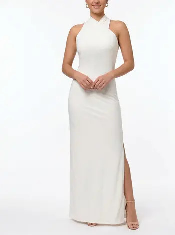 RACHEL Rachel Roy Harland Crossover Halter Maxi Dress | Nordstrom | Nordstrom