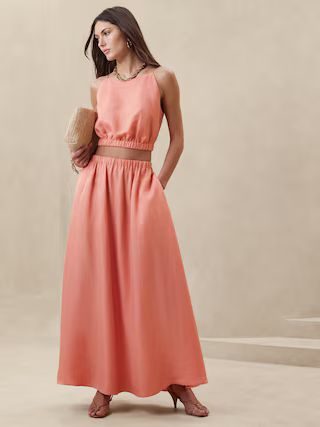 Viscose-Linen Maxi Skirt | Banana Republic (US)