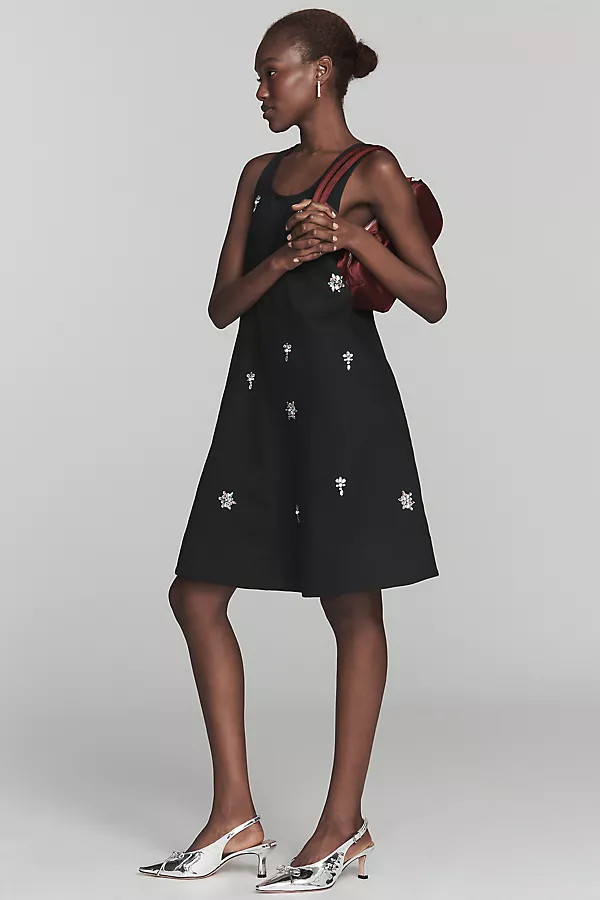 The Keiko Rhinestone Mini Dress by Maeve | Anthropologie (US)