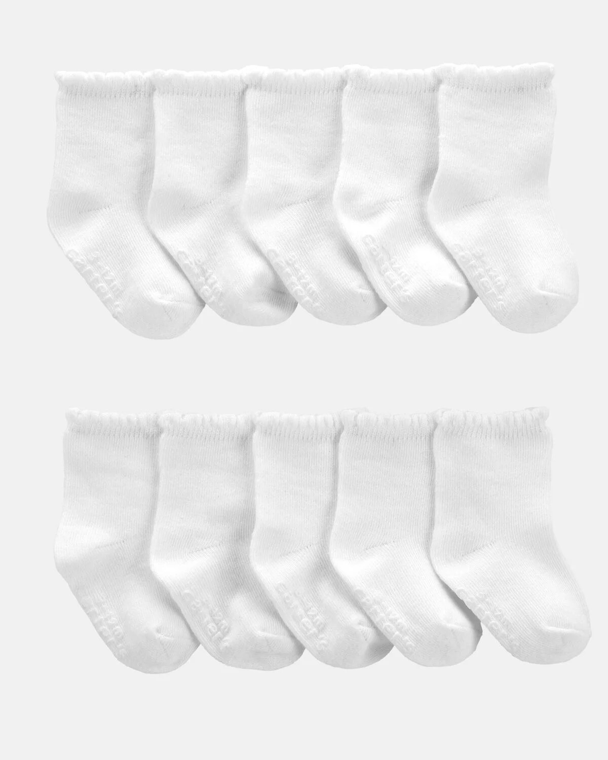 Baby Girl 10-Pack Scallop Crew Socks | Carter's Inc