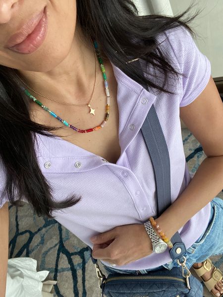 Spring outfit. Vacation outfit. Henley top. 
True to size and comes in multiple colors. On sale for $10
Code NAOMI20 to save @sequinjewelry
Code HINTOFGLAM to save @mirandafrye
Denim bag. Denim handbag  


Follow my shop @ahintofglameveryday on the @shop.LTK app to shop this post and get my exclusive app-only content!

#liketkit #LTKover40 #LTKfindsunder50 #LTKsalealert
@shop.ltk
https://liketk.it/4D3Je

#LTKover40 #LTKsalealert #LTKfindsunder50