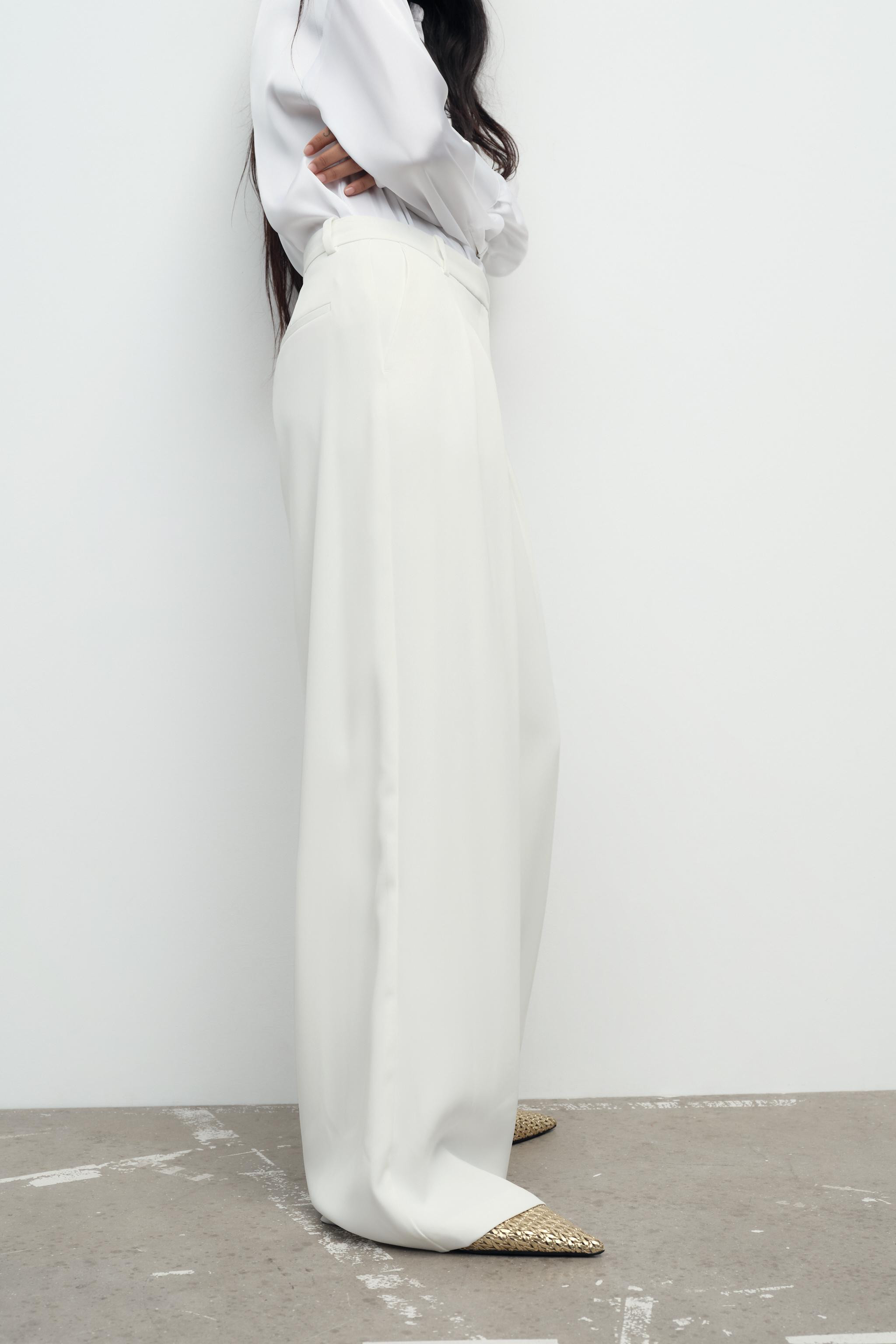 DARTED WIDE-LEG TROUSERS | Zara US