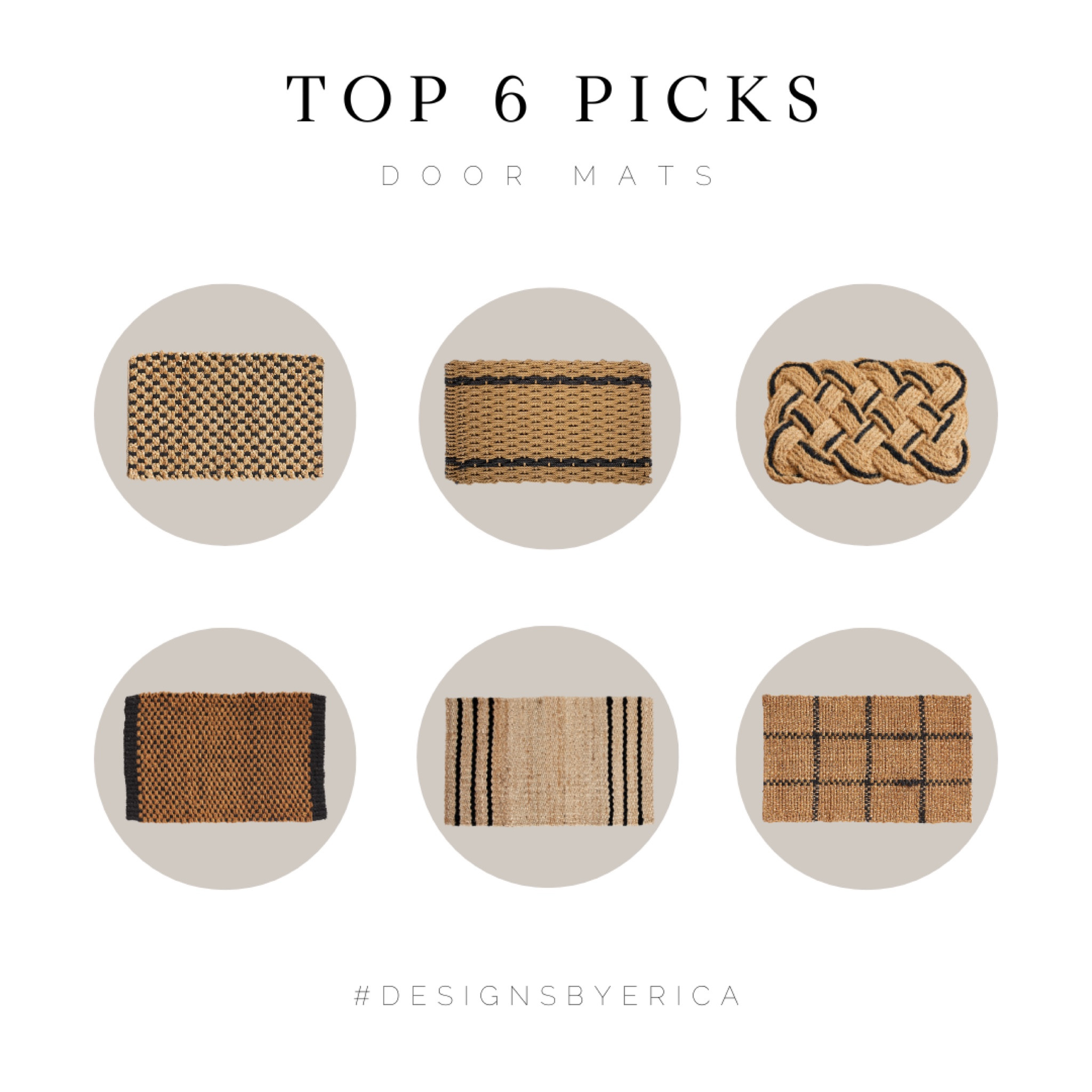 🌟 Top 6 Woven Door Mats to Elevate Your Entrance 🌟

At Covelle & Co., we believe the right woven door mat can set the tone for your entire entryway. 🏡✨ From rustic charm to modern minimalism, these mats offer both function and style. Whether you’re drawn to the timeless elegance of natural fibers or the warmth of handwoven textures, there’s something here to suit every home. Opt for a classic woven coir mat for a welcoming touch, or choose one with bold, intricate patterns to make a statement. For those who love a pop of color, a woven mat in rich hues can add instant personality, while eco-friendly materials keep your home stylish and sustainable. 🌿

Your entrance is the first thing guests see — make it unforgettable. Which woven mat would you choose? Let us know below! 👇

#CovelleAndCo #InteriorDesign #WovenDoorMats #HomeDecor #EntrywayStyle #StylishHome #WelcomeHome #ModernLiving #EcoFriendlyDecor

#LTKStyleTip #LTKSaleAlert #LTKHome