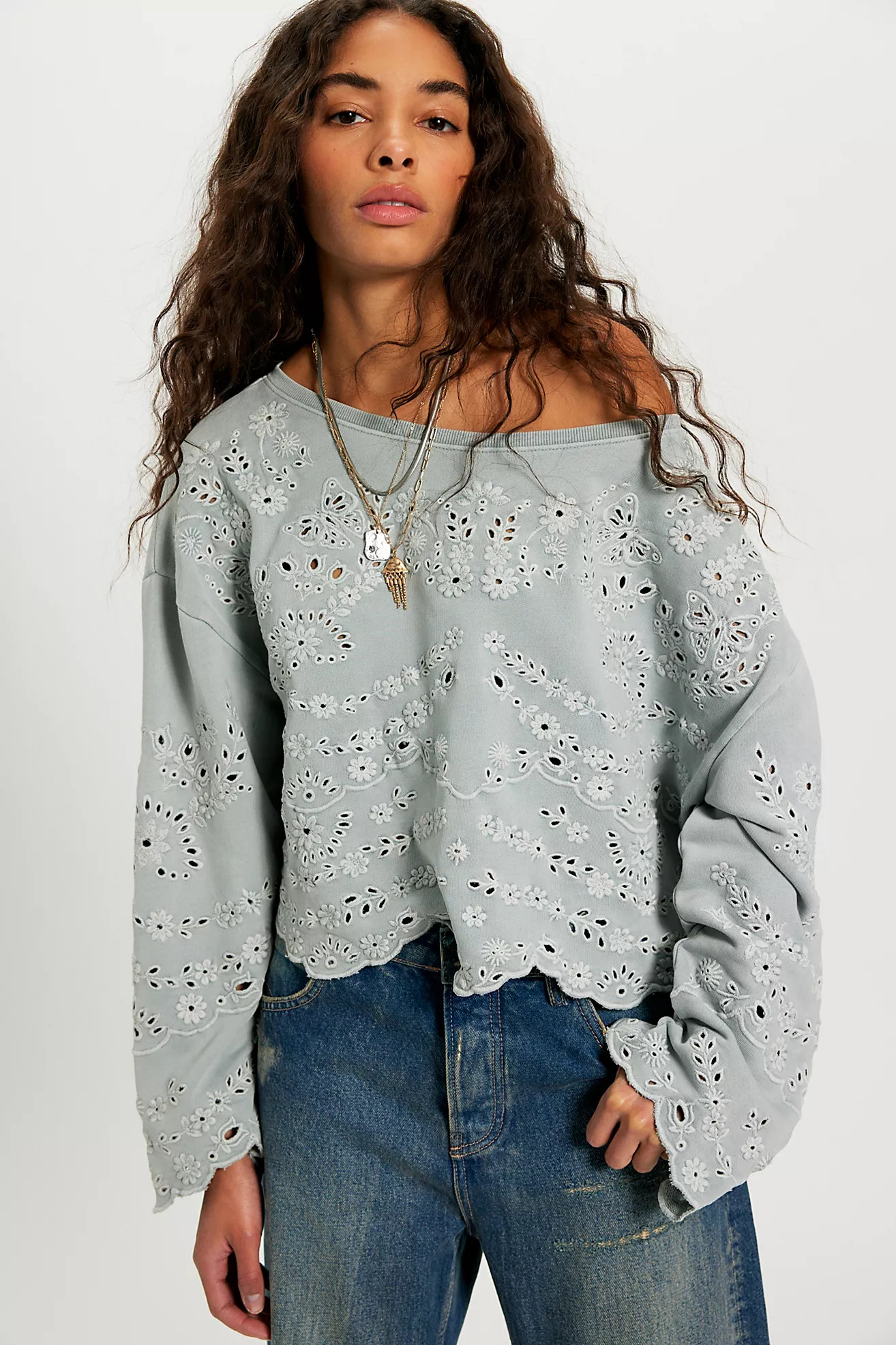 Iris Embroidered Sweatshirt | Free People (Global - UK&FR Excluded)