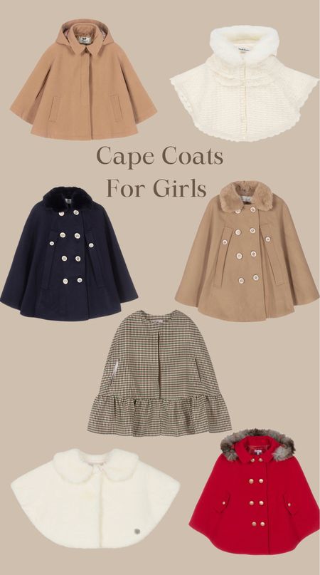 Children salon cape coats for girls chic fall style 

#LTKkids #LTKSeasonal #LTKstyletip