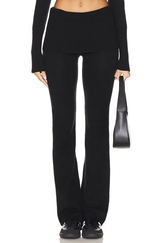 Frankies Bikinis Aimee Cloud Knit Pant in Black from Revolve.com | Revolve Clothing (Global)