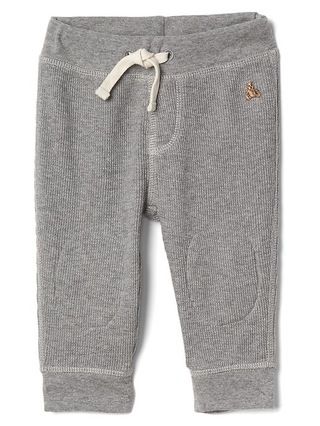 Gap Waffle Knit Pants Size 0-3 M - Grey heather | Gap US
