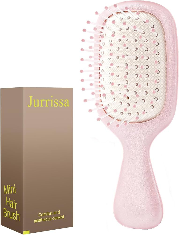 Mini Hair Bursh for Women Men and Kids, Protable Travel Size Hair Brush for Pockets Purses, Mini ... | Amazon (US)