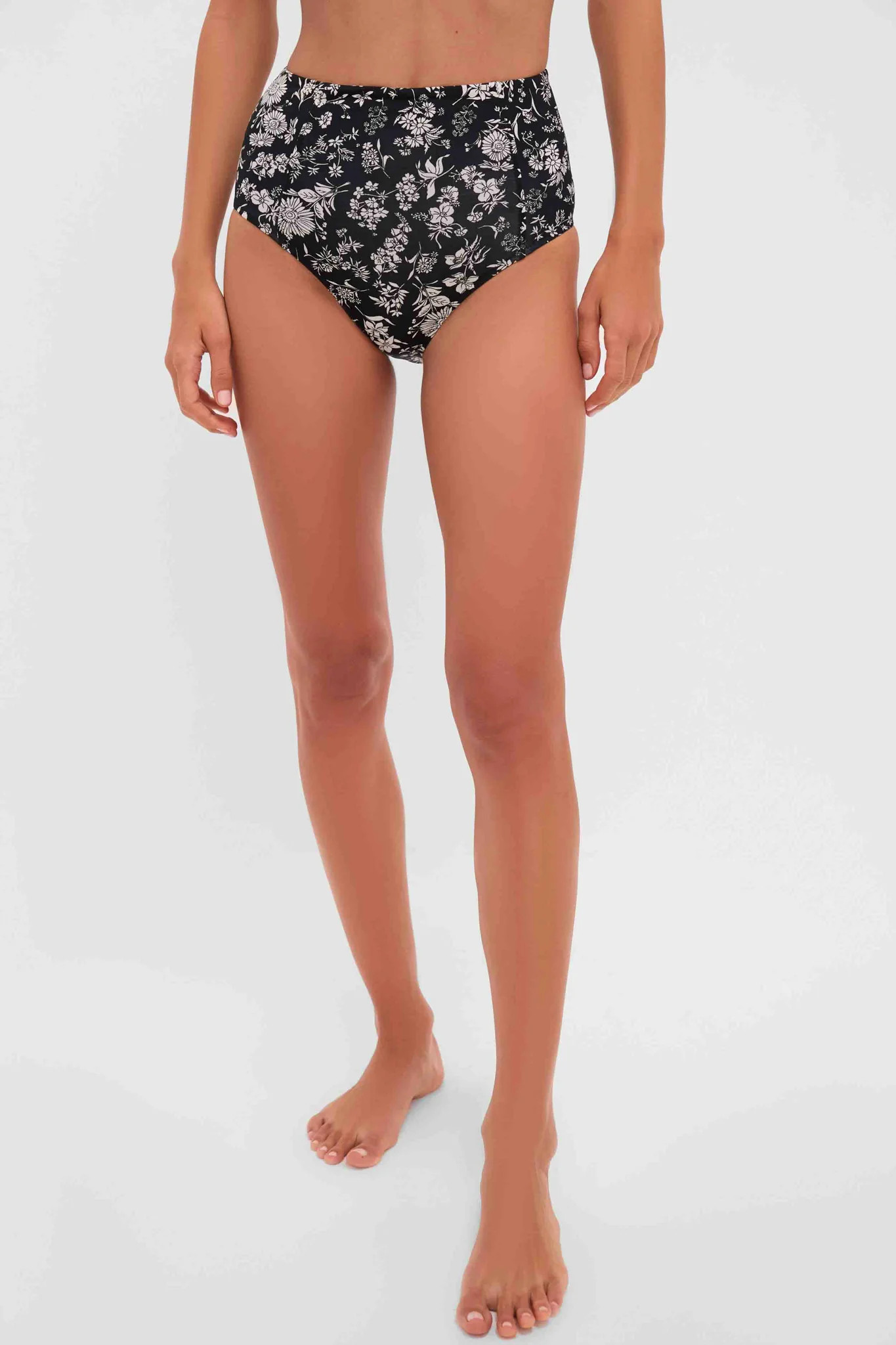 Midnight Bloom Zahara High Waisted Bikini Bottom | Tuckernuck (US)