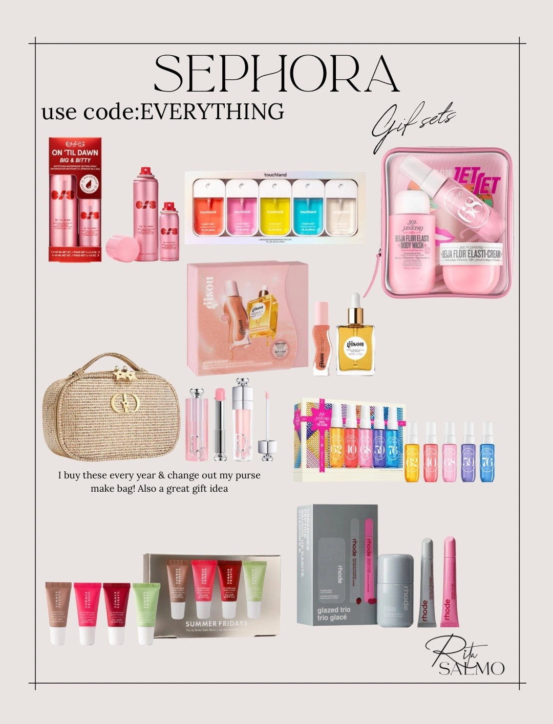 Sephora’s sale gift sets 
Love these sets for gifting or white elephant games 

Beauty products | Rita Salmo 

#LTKOver40 #LTKSaleAlert #LTKBeauty