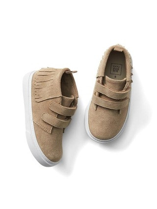 Gap Moccasin Fringe Trainers Size 10 - Cream caramel | Gap US