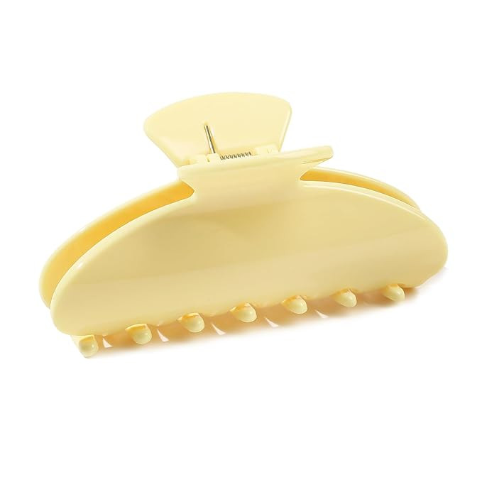 Hair Claw Clips for Women, 4.1 Inch Big Strong Hold No Slip Yellow Hair Clip for Thick or Thin Ha... | Amazon (US)
