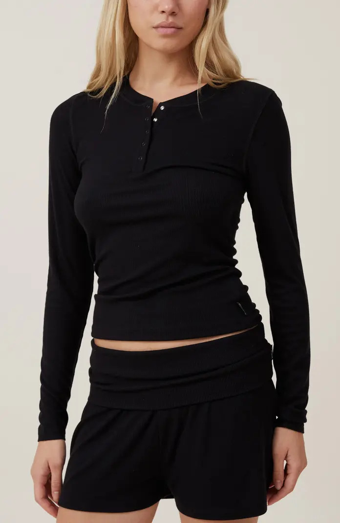 Women's Airy Soft Henley Long Sleeve | Nordstrom
