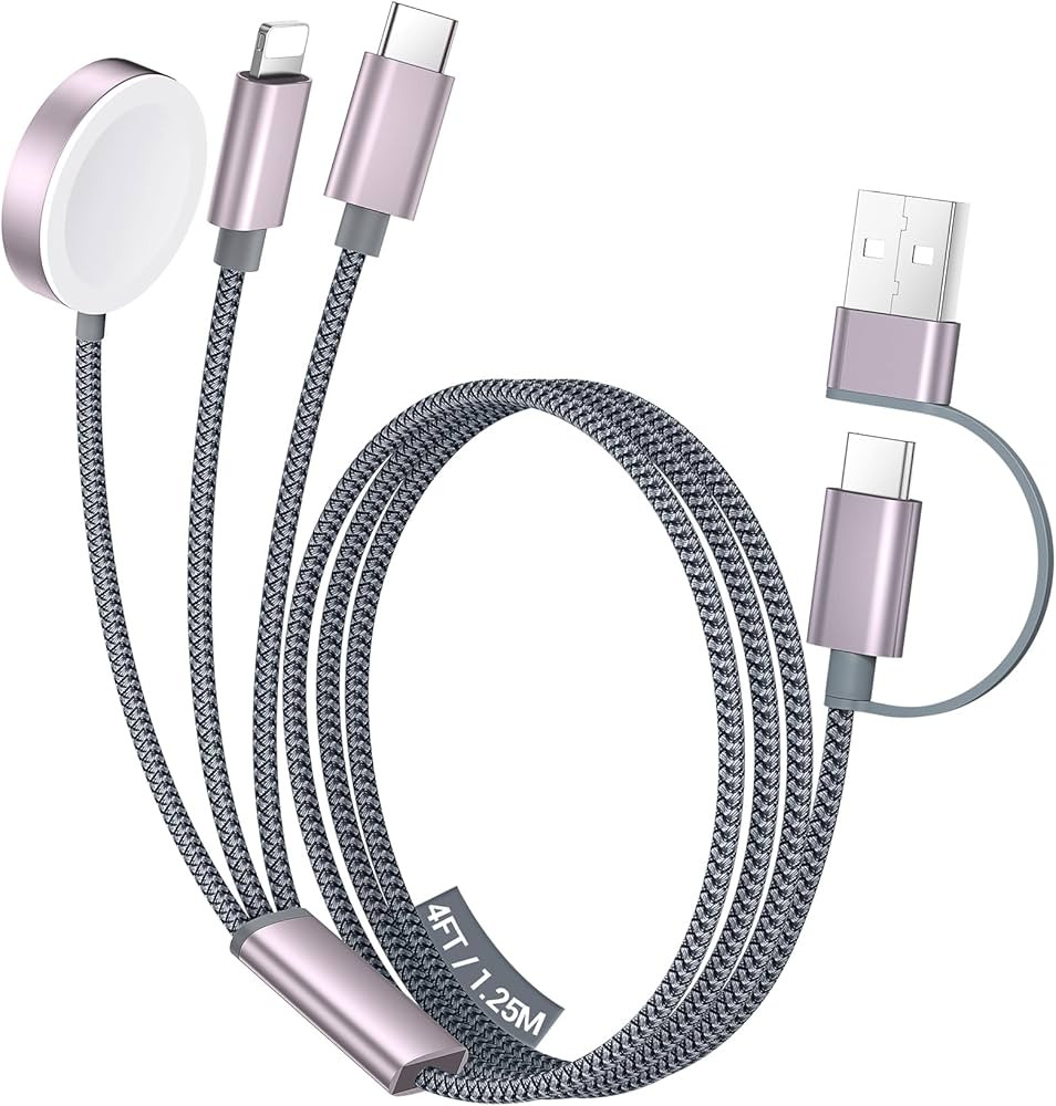 Temdan for Travel Essentials,3 in 2 USB C Cable for Apple Watch Charger/iPhone 16 Charger/Lightni... | Amazon (US)