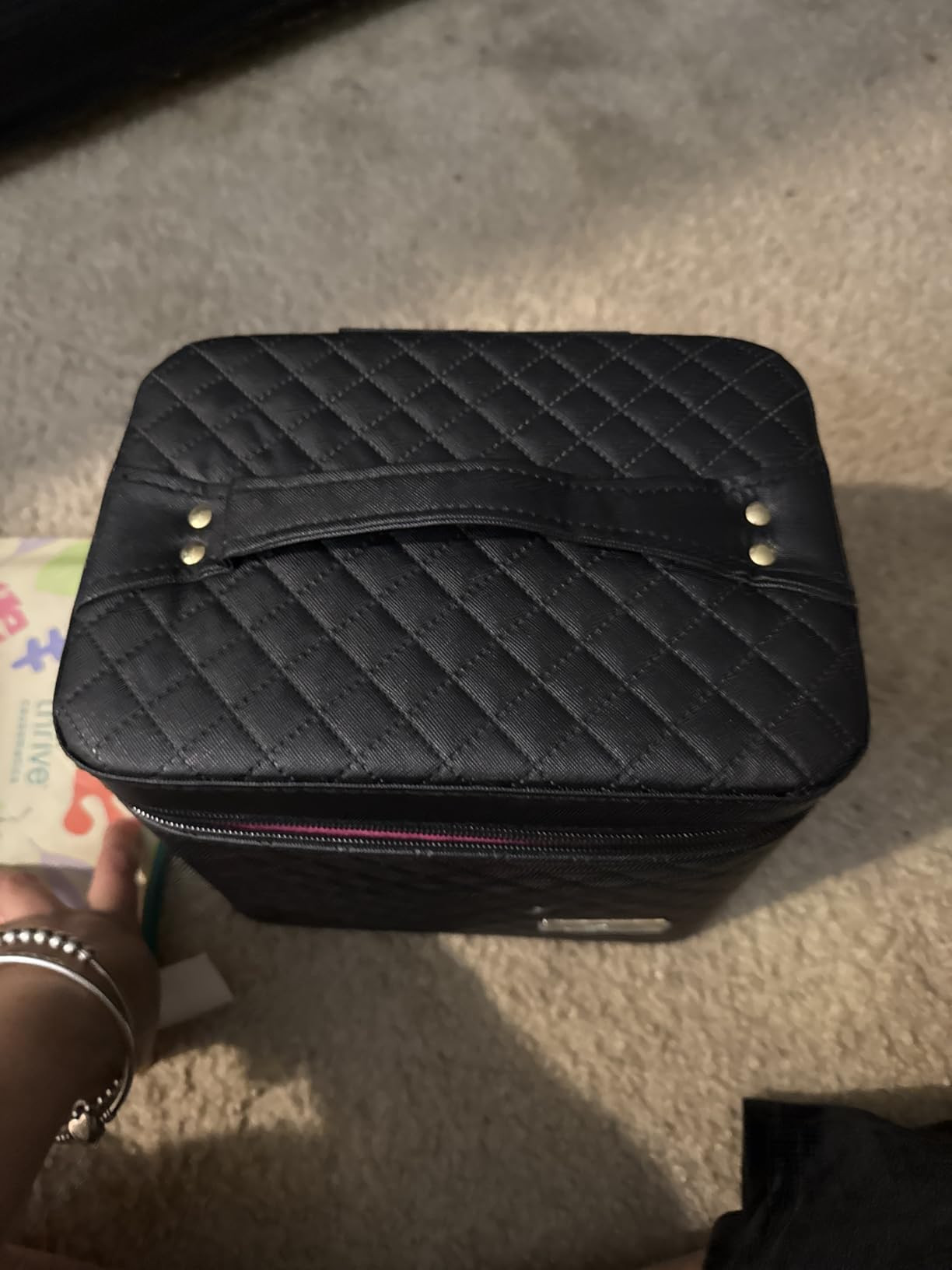 Sooyee Makeup Bag,Makeup Organizer with Mirror,Cosmetic Travel Bag with Fold Tray, Cosmetic Bags ... | Amazon (US)