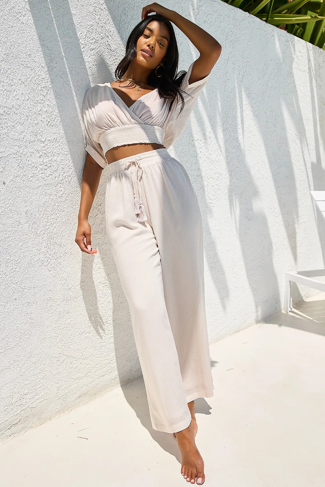 Beige Two Piece Swim Cover Up Vacation Jumpsuit | Lulus (US)