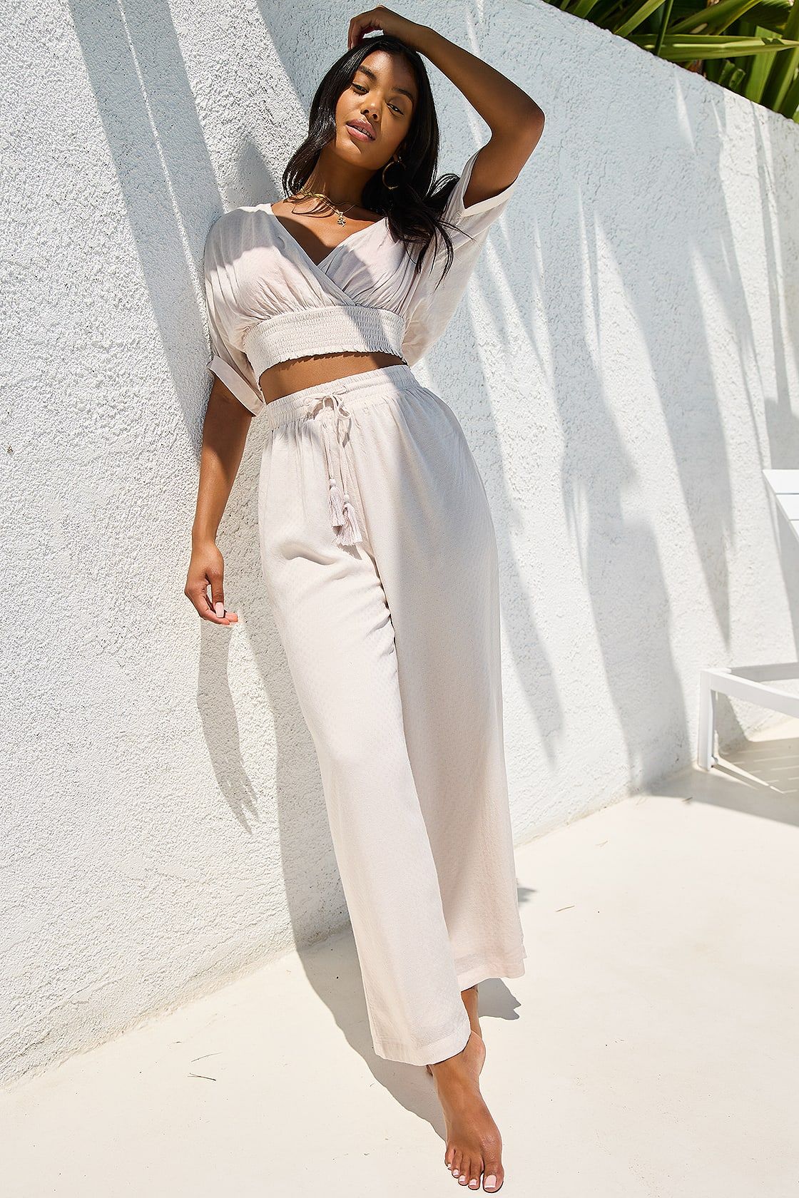 Beige Two Piece Swim Cover Up Vacation Jumpsuit | Lulus (US)