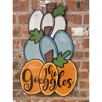 stacked Pumpkin Fall Door Hanger, Hand Painted, Wood Cutout | Etsy (US)