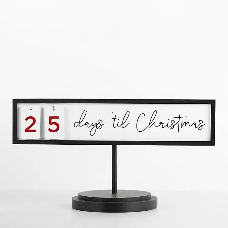 Black Metal Christmas Countdown Stand | Kirkland's Home