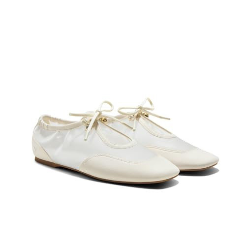 VIVAIA Ciara Women's Sneakerinas Square Toe Organza Ballet Flat Sneaker Comfortable Soft Elegant ... | Amazon (US)