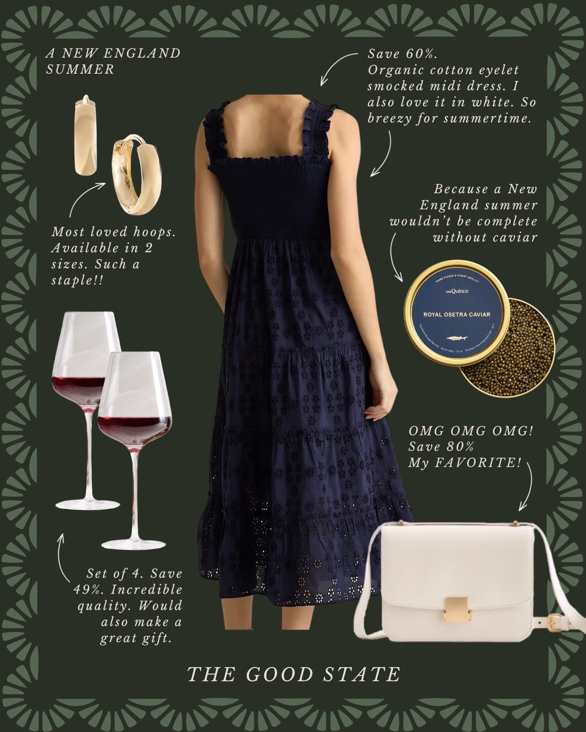 A New England Summer with @onequince 🦞

This collection is for all the girlies living their best life as the summertime sunshine warms their face and the sea breeze blows through their hair. This is for the ones dreaming of evening strolls on Nantucket’s cobblestone roads and endless hydrangeas all around. For the ladies who love all things gingham, a lightweight sweater and all the classic stripes. For the ones who enjoy sailing in Newport, a picnic on the Cape Cod seashore and happy hour in Martha’s Vineyard. This collection is for you🦞 ⚓️ 🧺

#QuincePartner
Classic style, capsule wardrobe, everyday staples, summer outfit, farmers market outfit, summer style, new england style, coastal style, linen, classic, timeless, the good state, lauren england, ootd, neutral outfit, summer sweater, east coast style, preppy, fisherman sweater, cashmere cardigan, brown outfit, monochrome, linen shirt, womens fashion summer outfit, spring, outfit idea, style tip, wedding guest

#LTKSummerEdit 

#LTKFindsUnder100 #LTKStyleTip