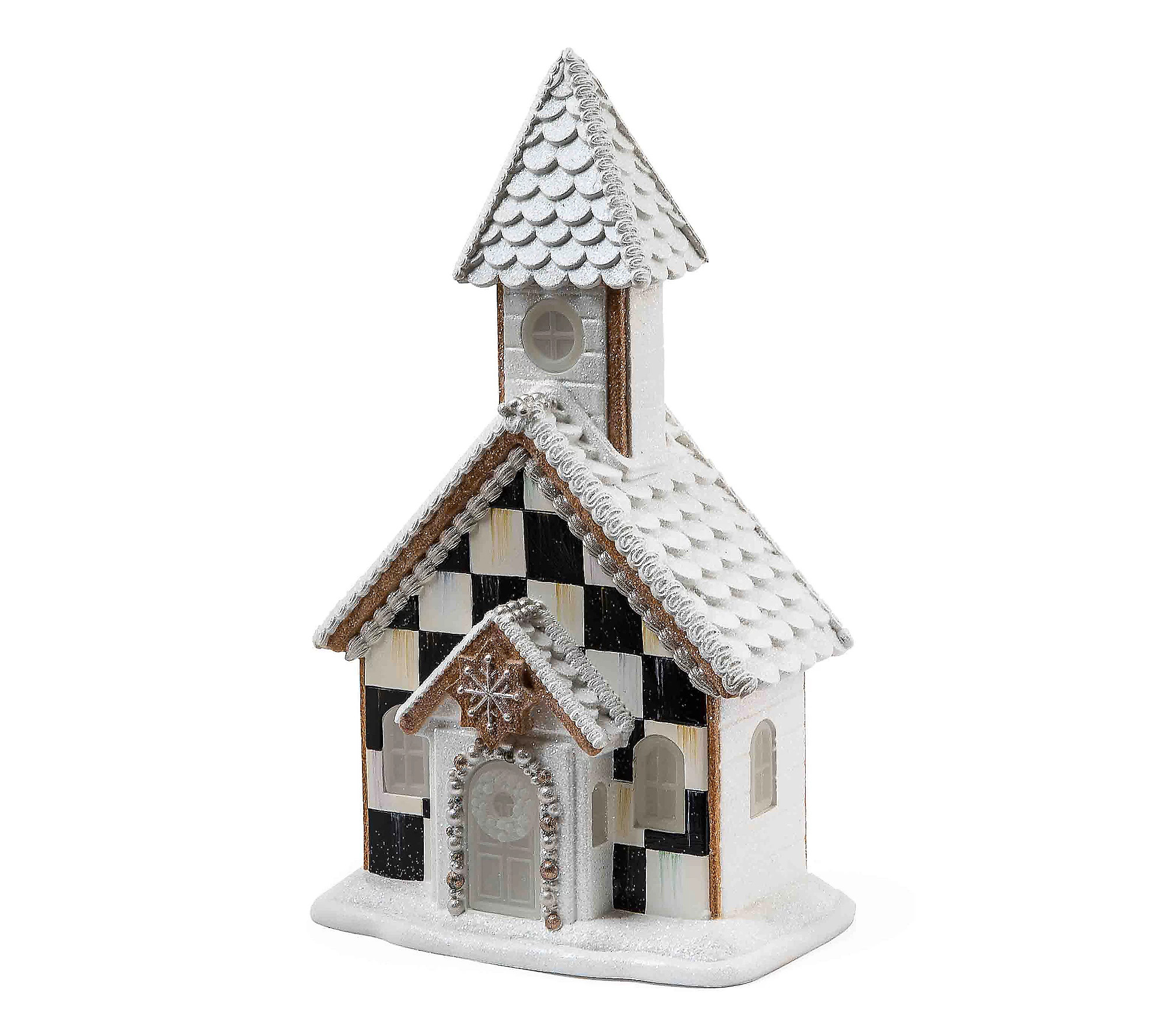 MacKenzie-Childs Gingerbread Illuminated Church | QVC