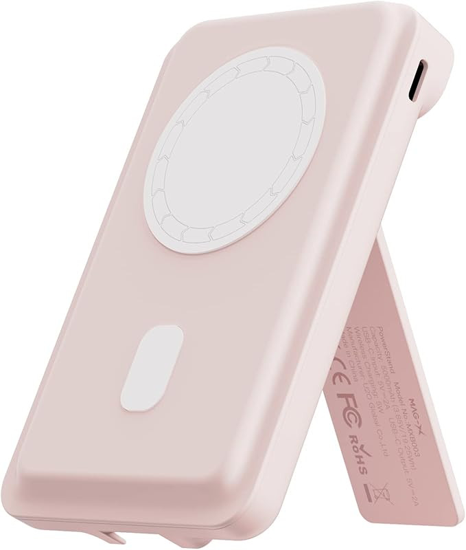 iWALK MAG-X Magnetic Wireless Power Bank with Stand, 5000mAh Portable Charger with USB-C Port & L... | Amazon (US)