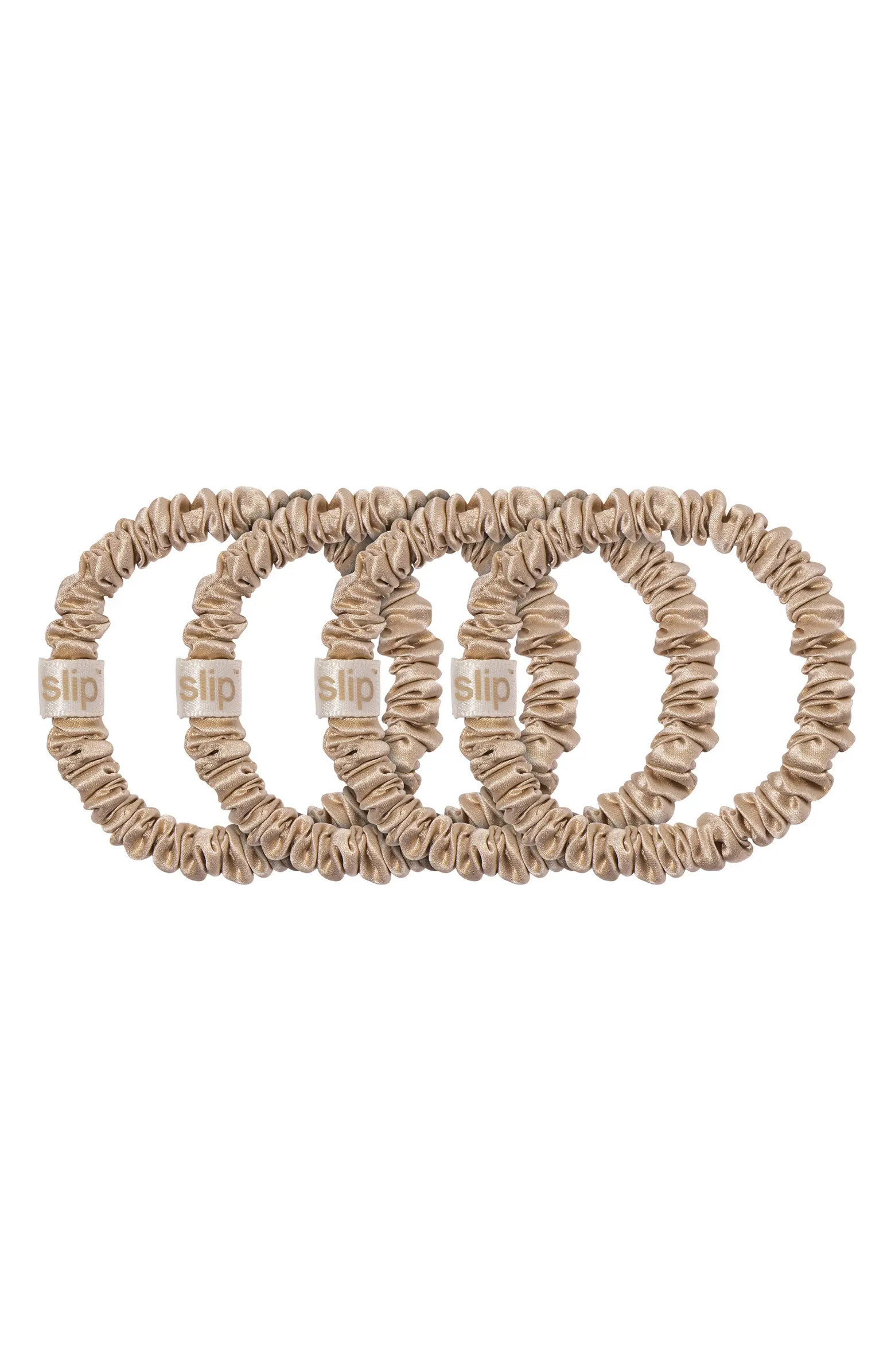 Pure Silk 4-Pack Skinny Scrunchies: Back to Basics Collection | Nordstrom