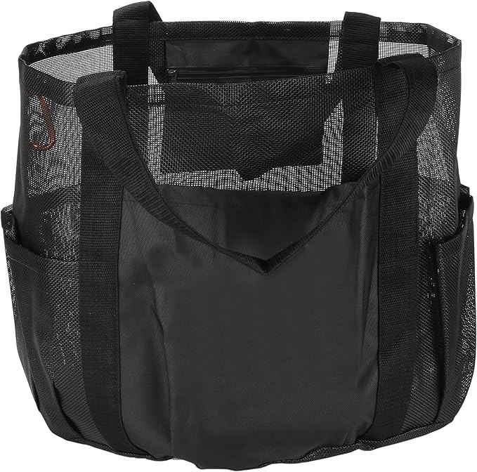 All Purpose Bag Tote w/Zipper Pocket & Carabiner- Use As A Beach Bag or Grocery Bag | Amazon (US)