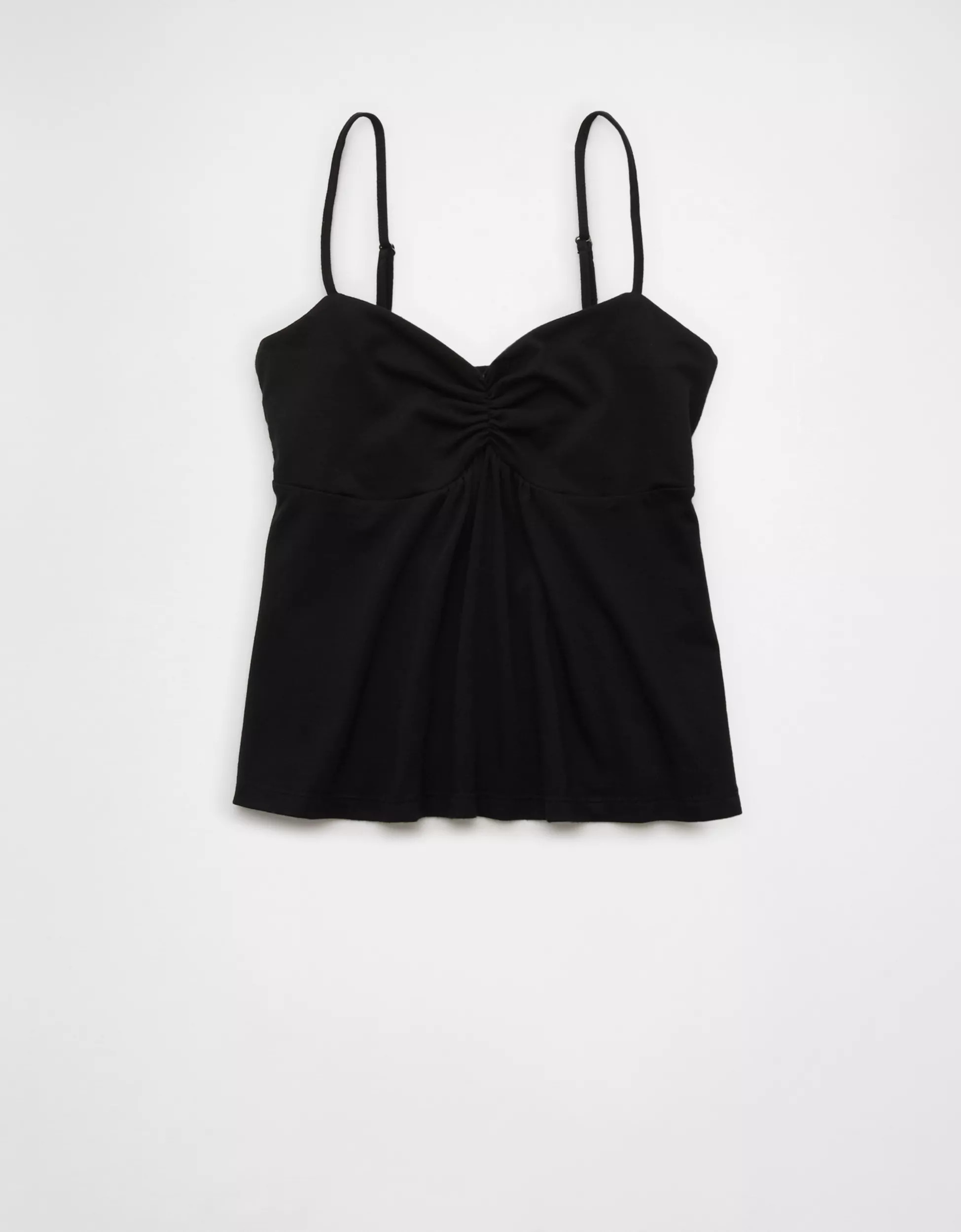 AE Cinched Sweetheart Babydoll Tank Top | American Eagle Outfitters (US & CA)