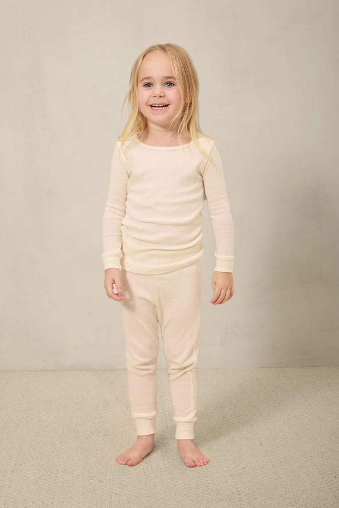 Cream Pointelle Toddler Sleep Set | Solly Baby