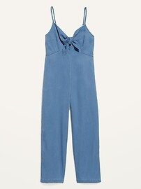 Sleeveless Tie-Front TENCEL&#x2122; Lyocell Jumpsuit for Women | Old Navy (US)