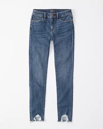 Mid Rise Super Skinny Ankle Jeans | Abercrombie & Fitch US & UK