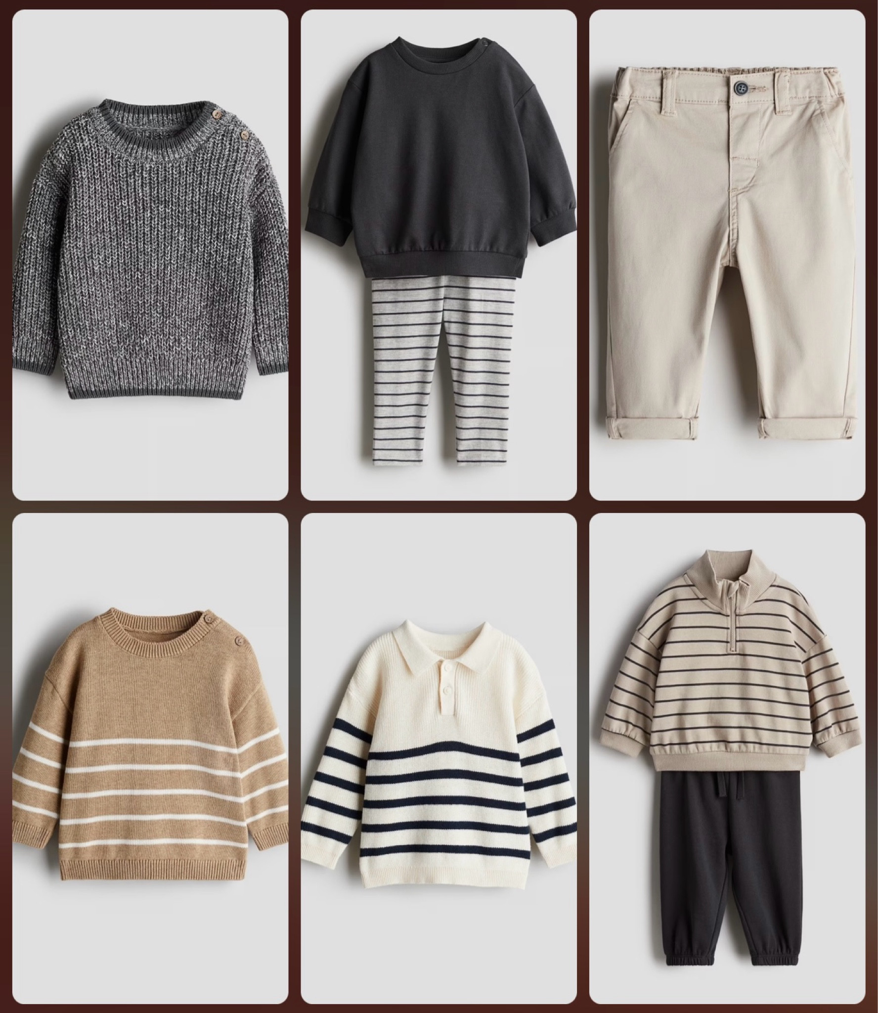 Neutral colour baby and toddler boys clothes perfect for winter 

#LTKbaby #LTKkids #LTKautumn