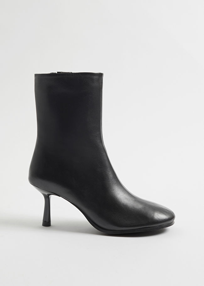 Heeled Leather Ankle Boots | & Other Stories US