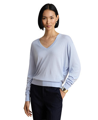 Women's Long-Sleeve V-Neck Sweater | Macy's