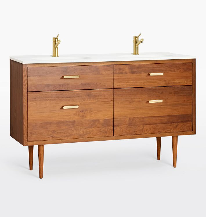 Marquam 56" Teak Double Vanity | Rejuvenation