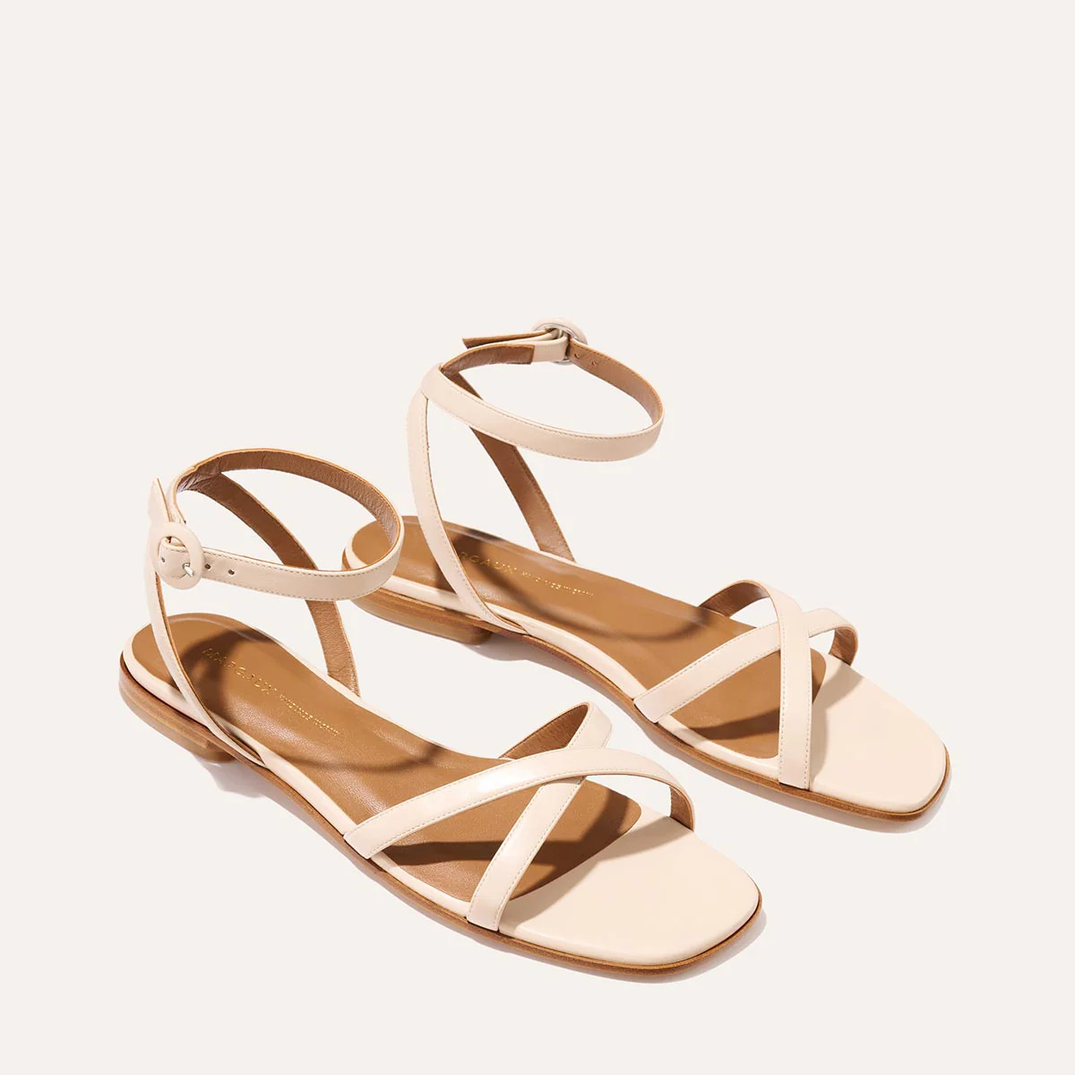 The Flat Sandal - Magnolia Nappa | Margaux
