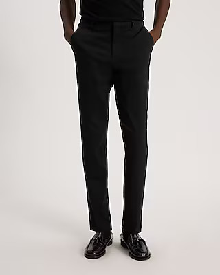 Extra Slim Black Cotton-blend Knit Suit Pant | Express