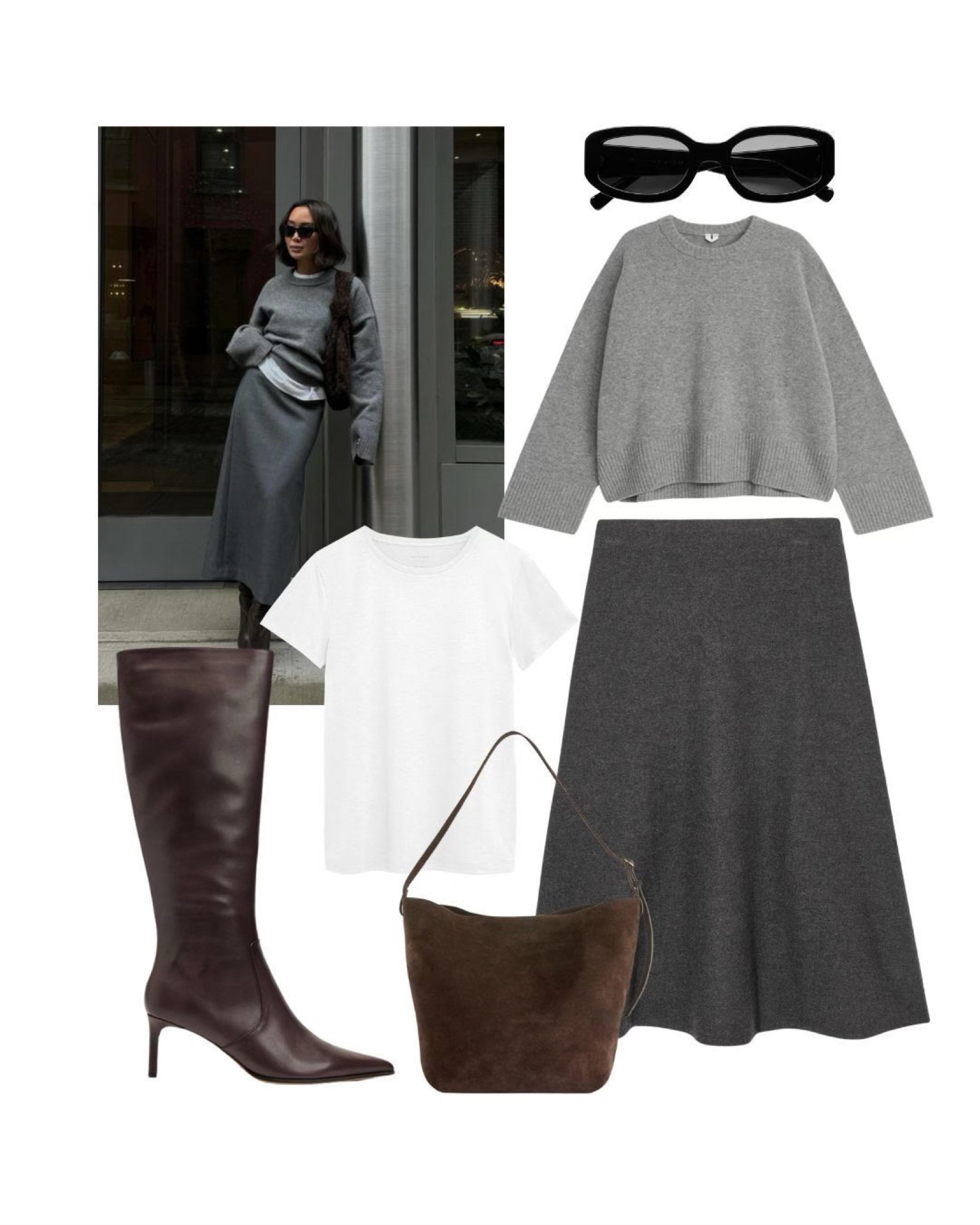 Steal her style! Go for grey and then add brown 🤎 Shop below#LTKautumn

#LTKwinter #LTKaustralia