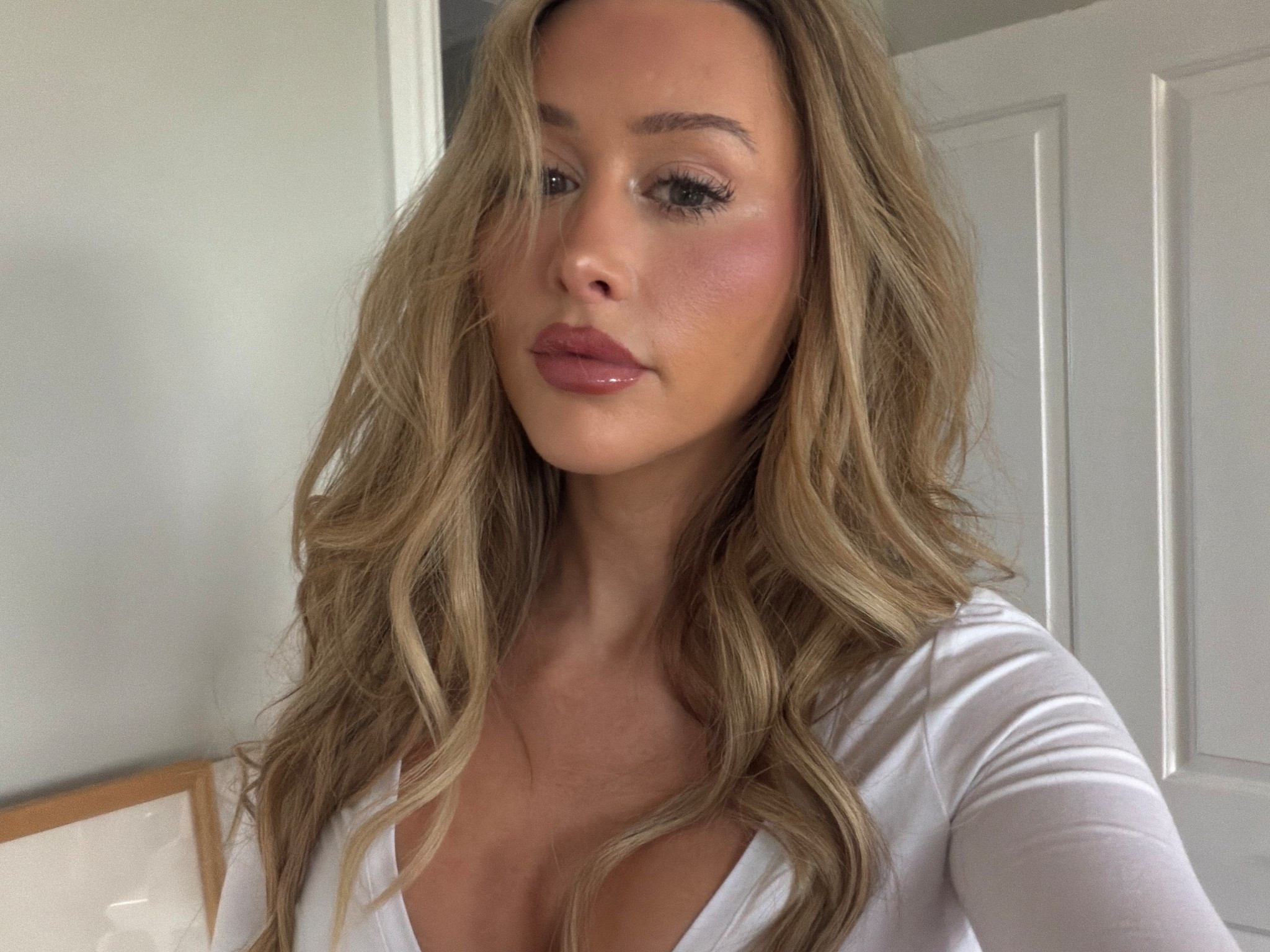 Refy rosewood gloss
Hourglass flaunt 
Sacheu stain mauve 