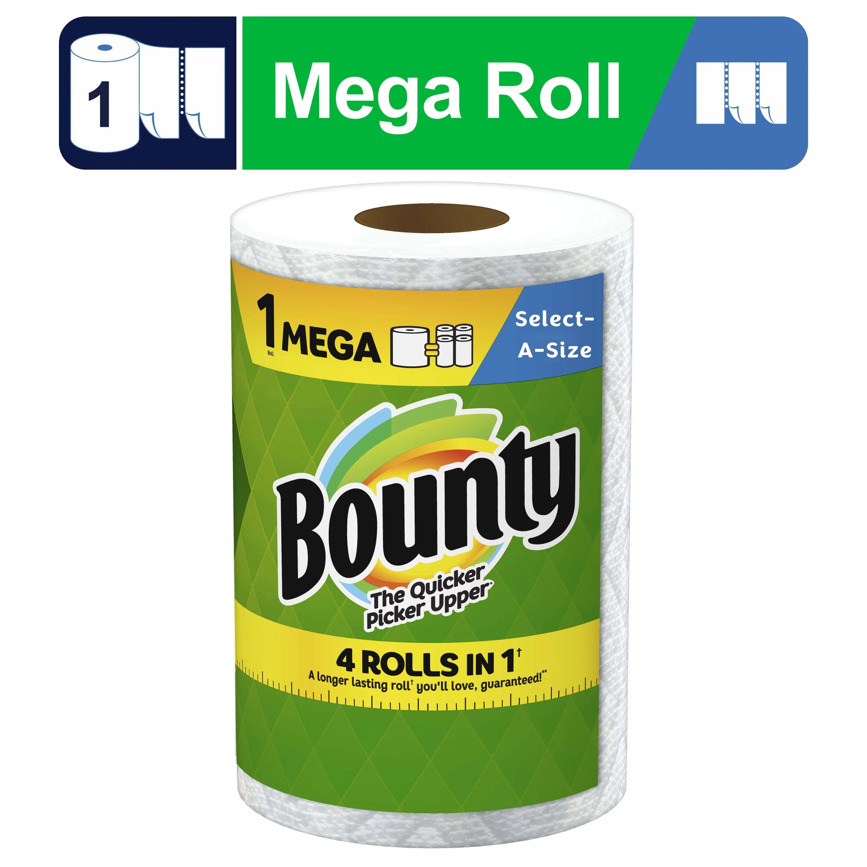 Bounty Paper Towels Select-A-Size, 1 Mega Roll - Walmart.com | Walmart (US)