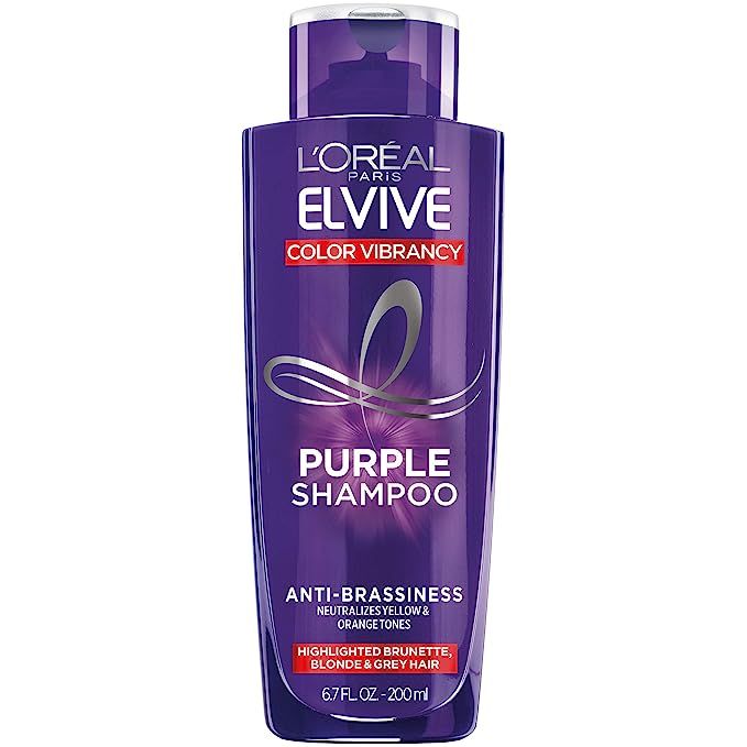 L'Oreal Paris Elvive Color Vibrancy Anti-Brassiness Purple Shampoo for Color Treated Hair, neutra... | Amazon (US)