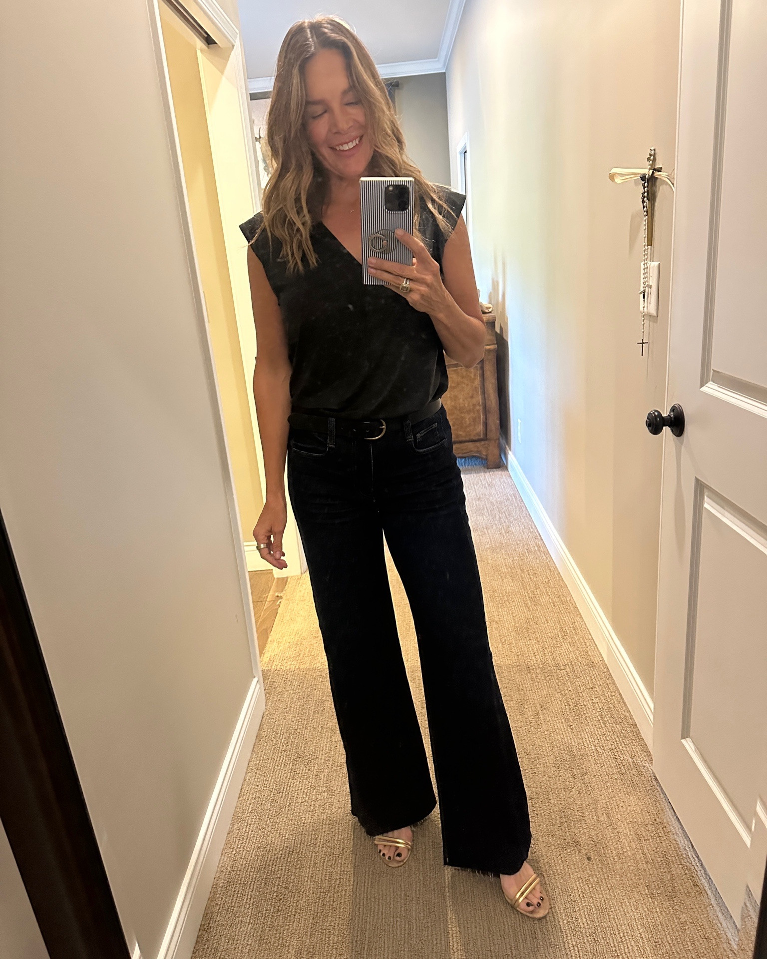 Early fall try on! I am wearing size 27 in jeans and mediums in the tops. Sorry the Ventura and cream sleeveless sweater are unavailable but just wanted to show how versatile the tan jeans are! I love them!

#LTKOver40 #LTKootd #LTKSeasonal
