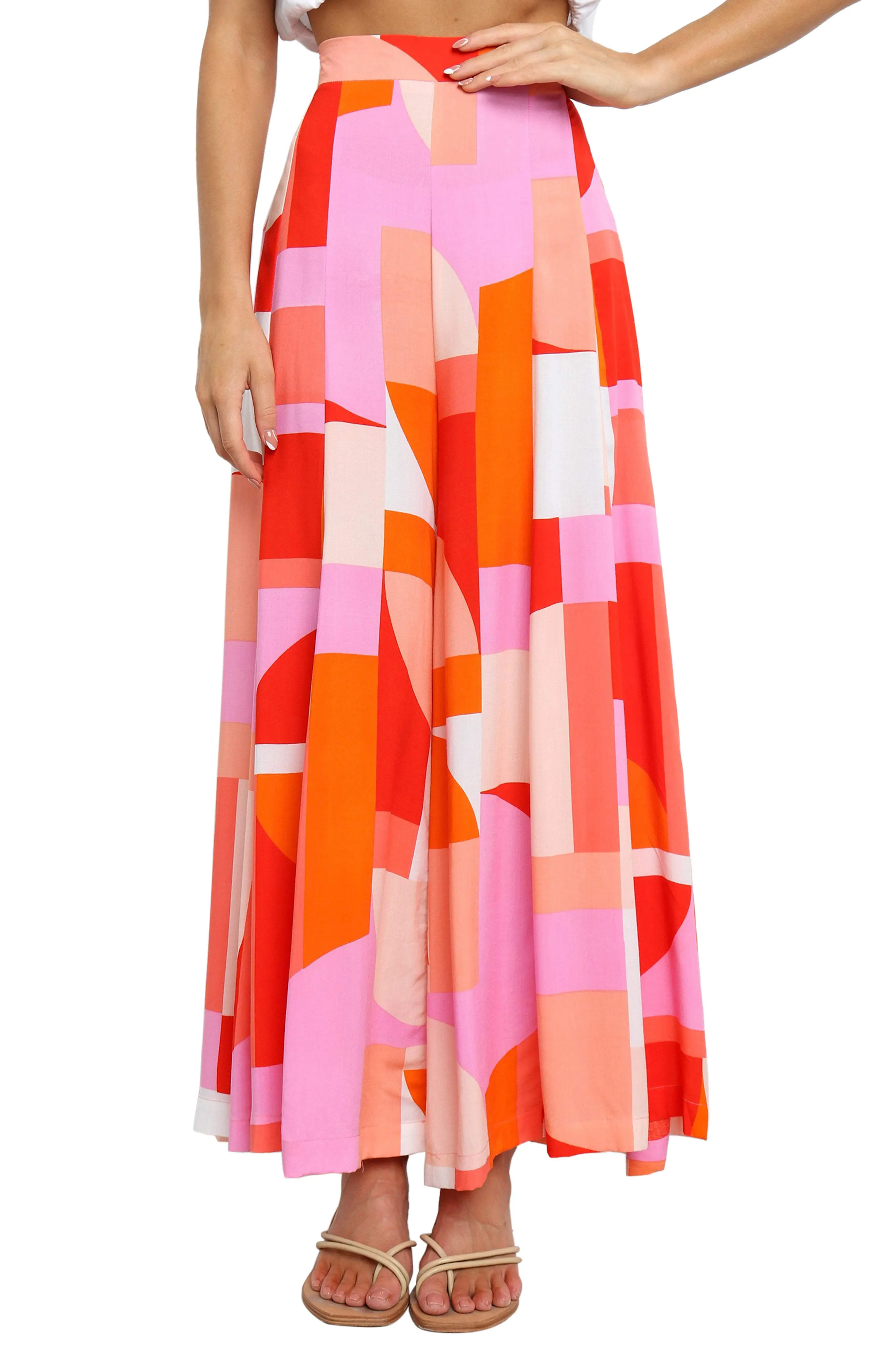 Pomoa Geo Print Wide Leg Pants (Women) | Nordstrom | Nordstrom
