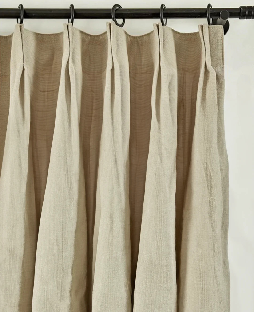 Belgian Flax Linen Curtains & Drapes Pleated | NeutralCurtains